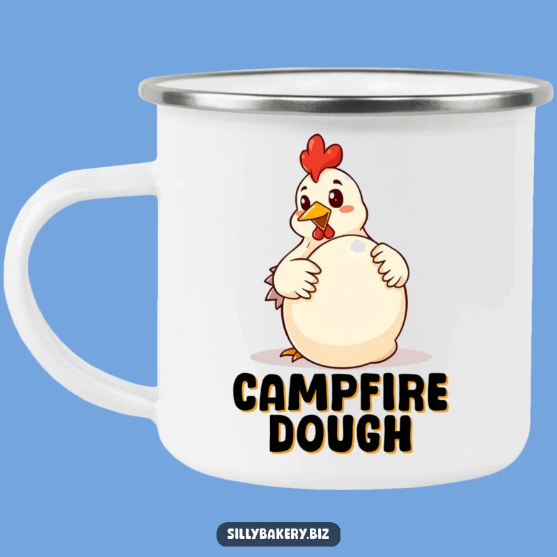 Funny Chicken Dough Camping Mug: Hilarious Outdoor Chicken Baking Gift