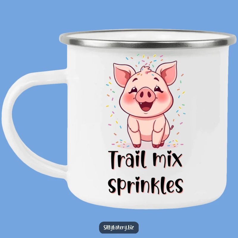Funny Pig Sprinkle Camping Mug: Hilarious Outdoor Pig Baking Gift