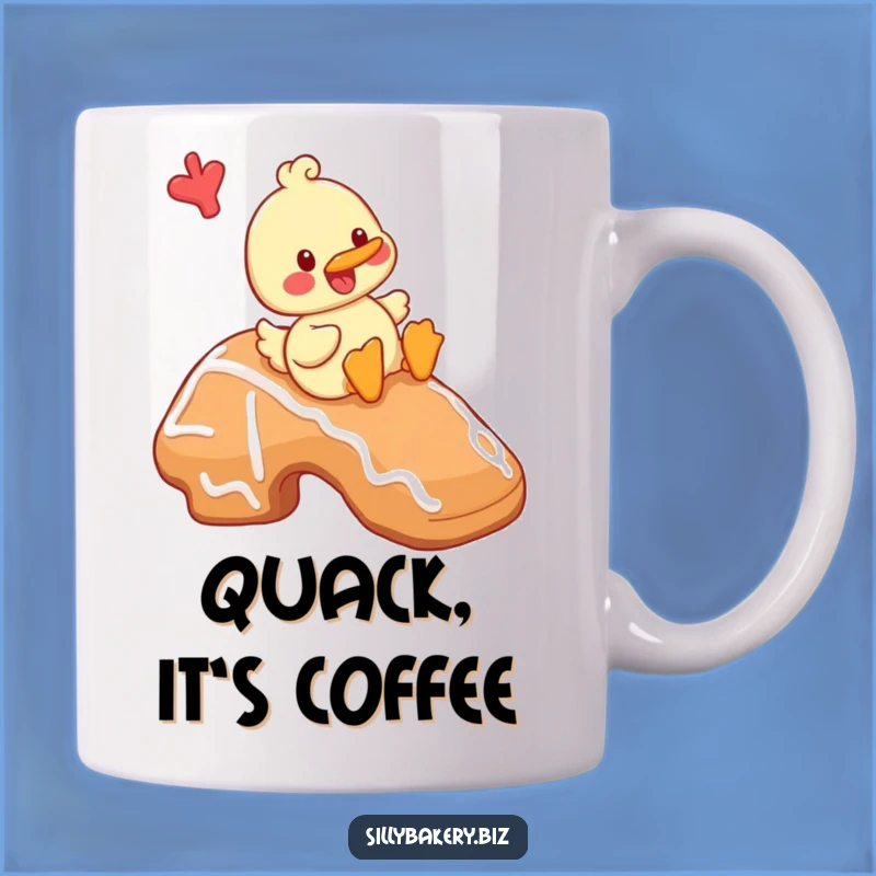 Funny Duck Cookie Mug: Playful Cartoon Duck Baking Gift for Sweet Fun