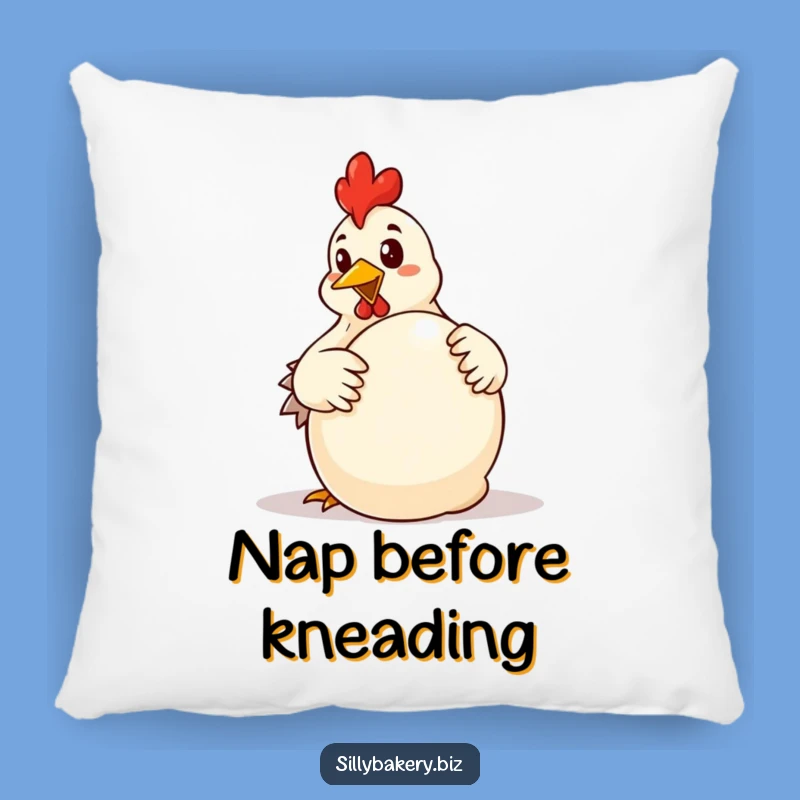Funny Chicken Dough Pillow: Cozy Cartoon Chicken Baking Accent Pillow Gift