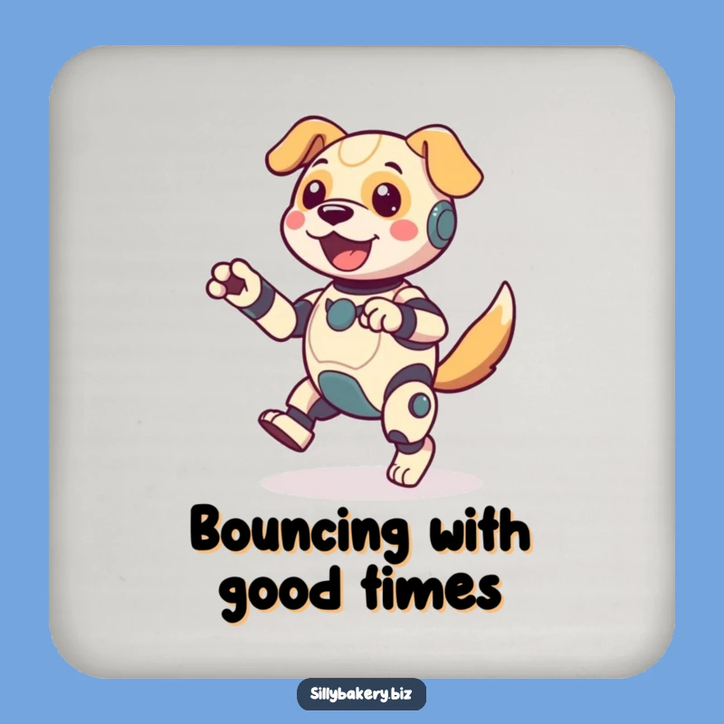 Funny Dog Bot Jigging Drink Coaster - Protect Surfaces with this Hilarious Bot Dancing Accessory