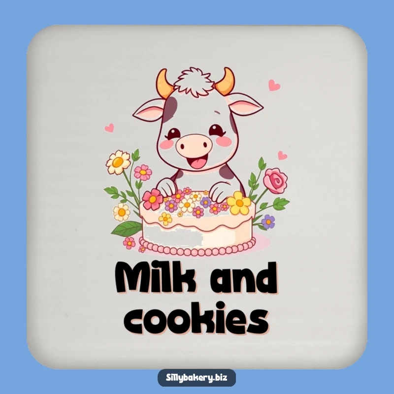 Funny Cow Cake Coaster: Hilarious Cartoon Cow Baking Drink Protector Gift