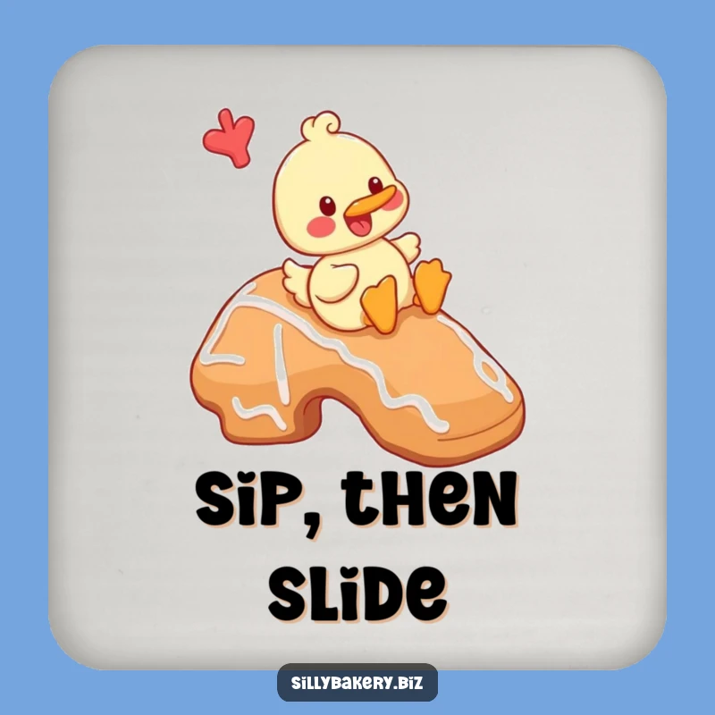 Funny Duck Cookie Coaster: Hilarious Cartoon Duck Baking Drink Protector Gift