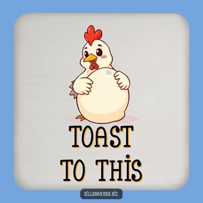 Funny Chicken Dough Coaster: Hilarious Cartoon Chicken Baking Drink Protector Gift