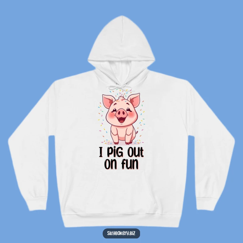 Funny Pig Sprinkle Hoodie: Cozy Cartoon Pig Baking Sweatshirt Gift