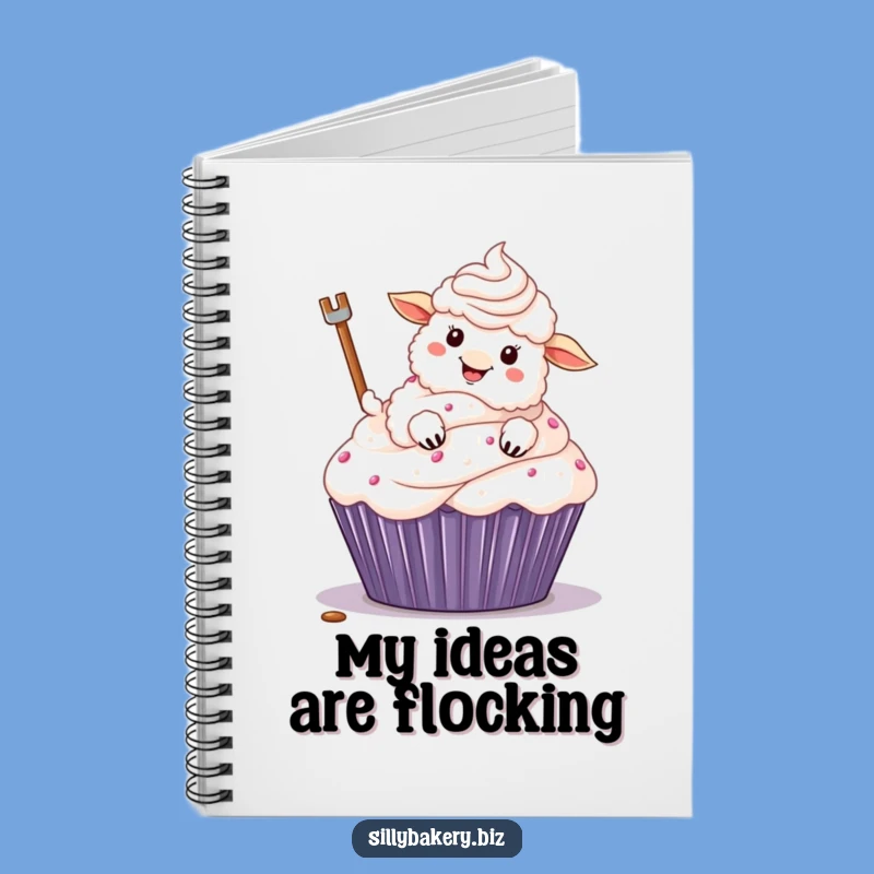 Funny Sheep Frosting Notebook: Hilarious Cartoon Sheep Baking Journal Gift