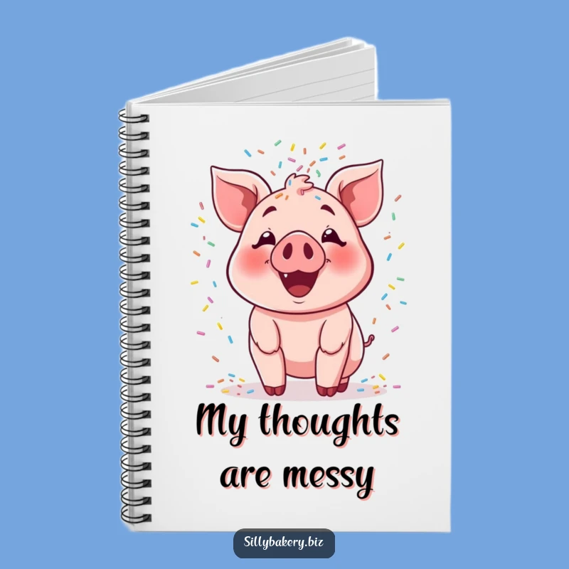 Funny Pig Sprinkle Notebook: Hilarious Cartoon Pig Baking Journal Gift