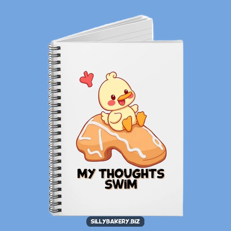Funny Duck Cookie Notebook: Hilarious Cartoon Duck Baking Journal Gift