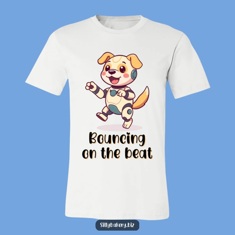 Funny Dog Bot Jigging T-Shirt - Wear Your Joy with this Hilarious Bot Dancing Tee