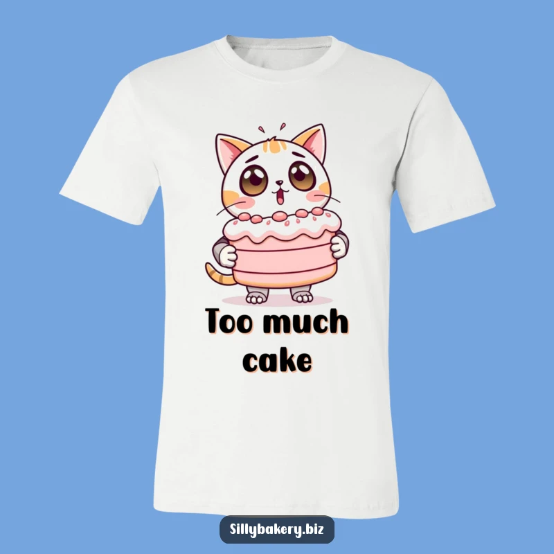 Funny Cat Bot T-Shirt: Surprise Cake Fiasco