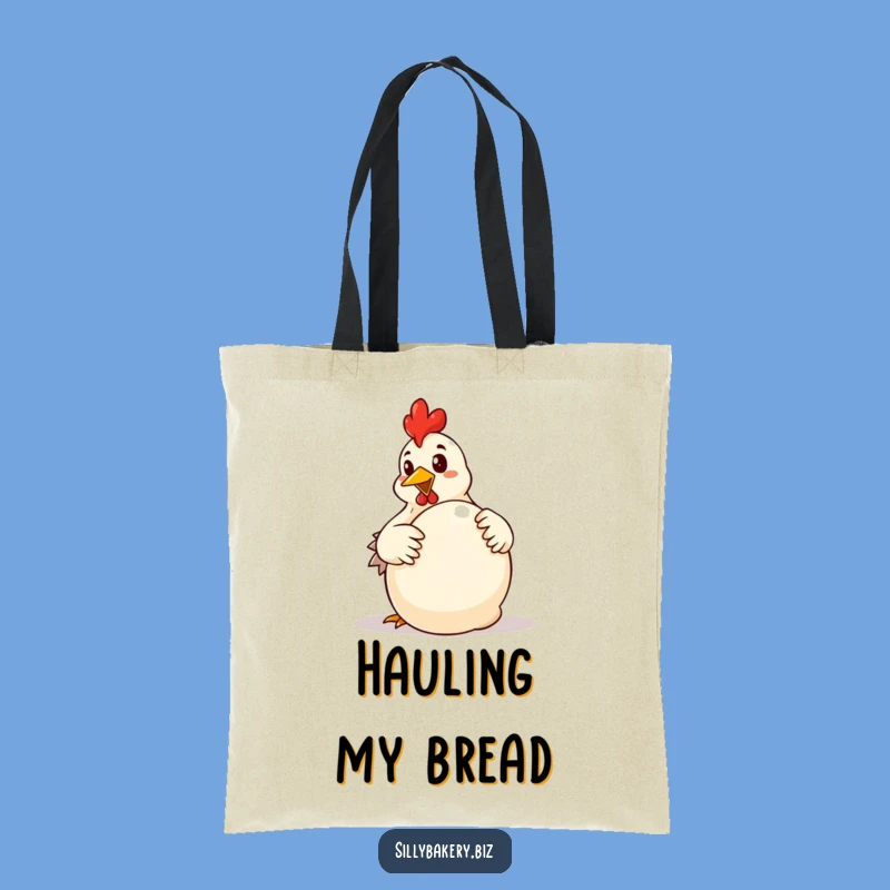 Funny Chicken Dough Tote Bag: Hilarious Cartoon Chicken Baking Accessory Gift